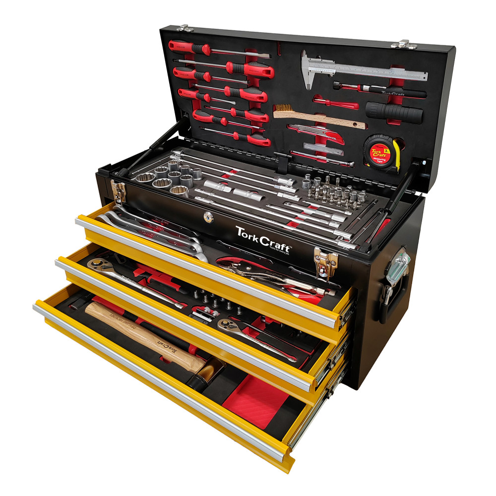 Top Box 127pc 3 Drawer & Top Tray Trackbox 2.0 Tool Box