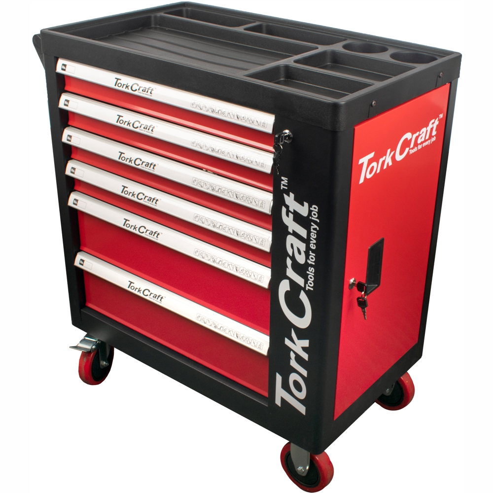 Tork Craft 6 Drawer Roller Tool Box On Castors With 184pc